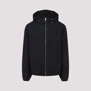 GIVENCHY Men's Embroidered Logo Hooded Zip Jacket Men BLACK Outerwear